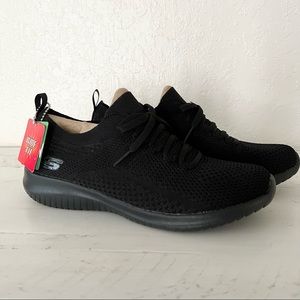 Skechers Ultra Flex Black Sneakers Size 9 Wide washable